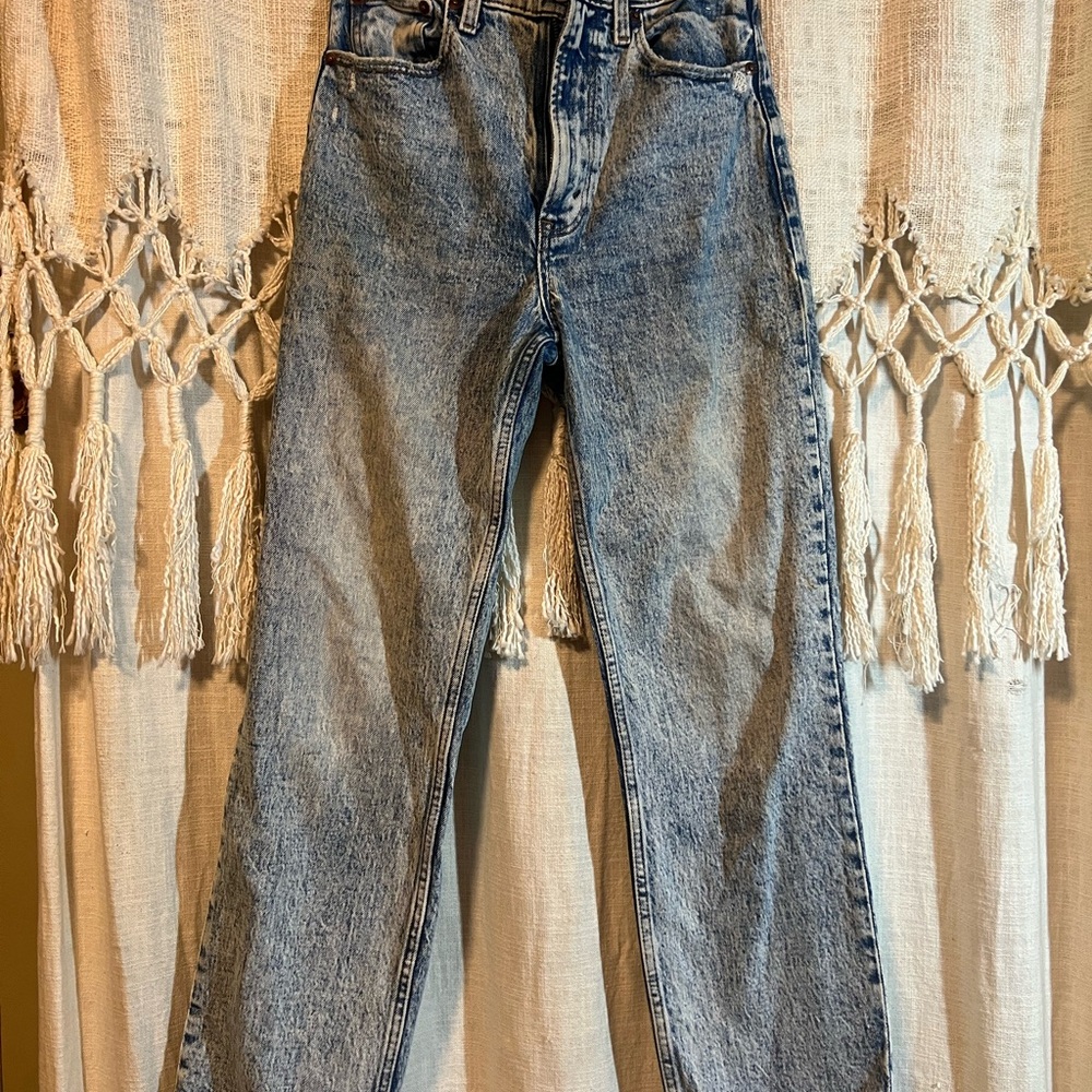 Abercrombie & Fitch Blue Straight Leg Jeans - Picture 7 of 7